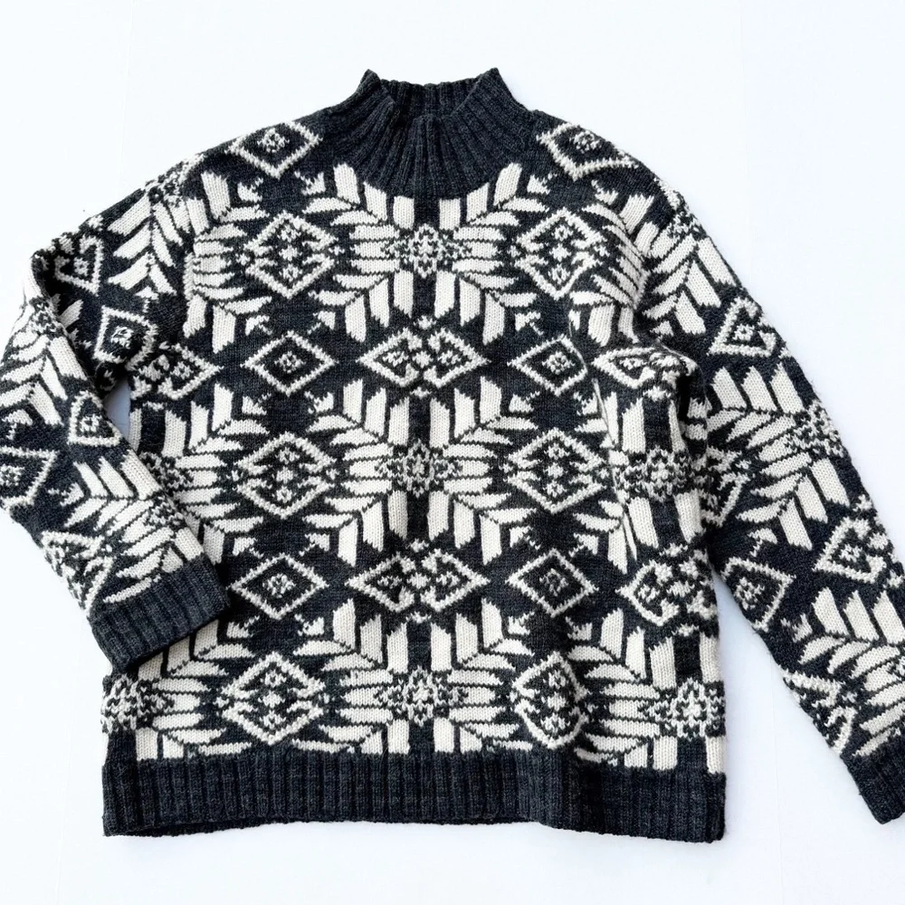 vtg Ralph Lauren Nordic Aztec Handknit Wool Sweater vintage lodge Scandi - Picture 2 of 4